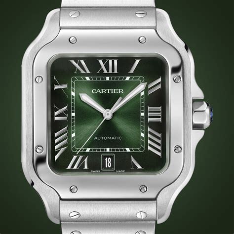 green cartier watch|cartier quartz watch.